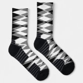 Schwarz-weiß und grau geometrisch socken (Rechts)