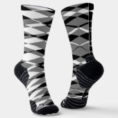 Schwarz-weiß und grau geometrisch socken (Gewinkelt)
