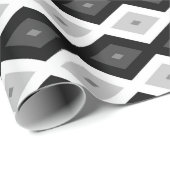 Schwarz, Weiß und Grau Geschenkpapier (Rolleneckpunkt)