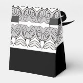 Schwarz-weiß und grau geschenkschachtel (Rückseite)