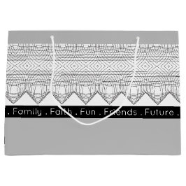 Schwarz-weiß und grau große geschenktüte