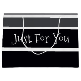 Schwarz-weiß und grau große geschenktüte