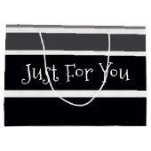 Schwarz-weiß und grau große geschenktüte (Rückseite)