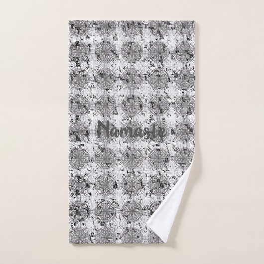 Schwarz, Weiß und Grau Handtuch (Handtuch)