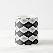 Schwarz, Weiß und Grau Kaffeetasse (Mittel)