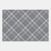 Schwarz-weiß und grau Kariert Geschenkpapier Set (Vorderseite)