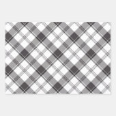 Schwarz-weiß und grau Kariert Geschenkpapier Set (Vorderseite 2)
