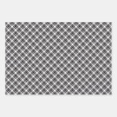 Schwarz-weiß und grau Kariert Geschenkpapier Set (Vorderseite)