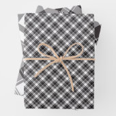 Schwarz-weiß und grau Kariert Geschenkpapier Set (Beispiel)