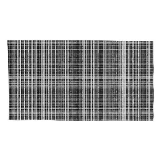 Schwarz, Weiß und Grau-Karo-2-Muster Kissenbezug (Rückseite-Rechts)