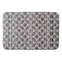 Schwarz, Weiß und Grau Karo Diamantmuster Badematte