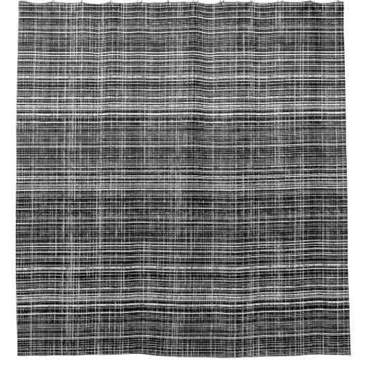 Schwarz, Weiß und Grau-Karo Duschvorhang (Vorderseite)