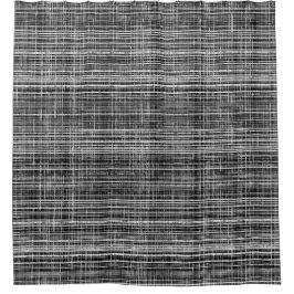 Schwarz, Weiß und Grau-Karo Duschvorhang