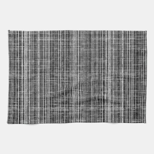 Schwarz, Weiß und Grau-Karo Geschirrtuch (Horizontal)