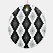Schwarz, Weiß und Grau Keramik Ornament (Links)