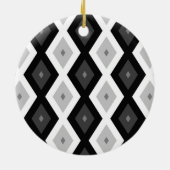 Schwarz, Weiß und Grau Keramik Ornament (Hinten)