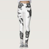 Schwarz-weiß und grau leggings (Vorderseite)