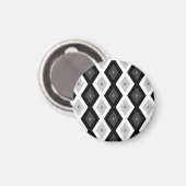 Schwarz, Weiß und Grau Magnet (Vorderseite/Rückseite)