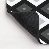 Schwarz, Weiß und Grau Mousepad (Ecke)