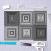 Schwarz, weiß und Grau quadriert Seidenpapier (Handwerk)