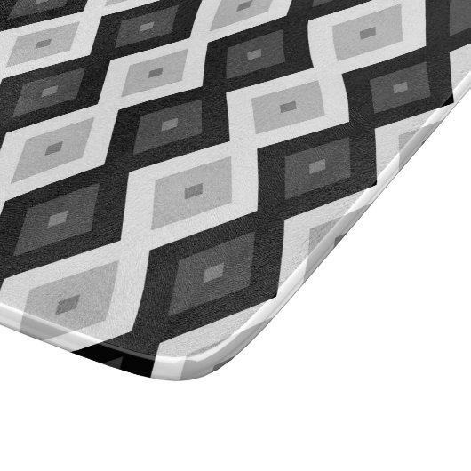 Schwarz, Weiß und Grau Schneidebrett (Ecke)