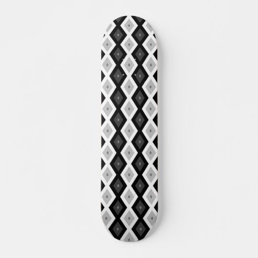 Schwarz, Weiß und Grau Skateboard (Vorne)