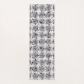Schwarz, Weiß und Grau Yogamatte (Rückseite)