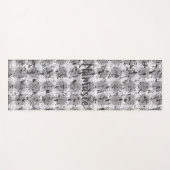 Schwarz, Weiß und Grau Yogamatte (Vorderseite (Horizontal))