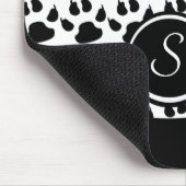 Schwarz, Weiß und Lila Paste Mousepad (Ecke)