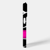 Schwarz, Weiß und Rosa Case-Mate iPhone Hülle (Rückseite / Rechts)