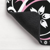 Schwarz, Weiß und Rosa Mousepad (Ecke)