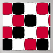 Schwarz, Weiß und Rot Fisheye von Celeste Sheffey. Poster (Vorne)