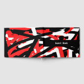 Schwarz, Weiß und Rot Gästebuch (Voll)