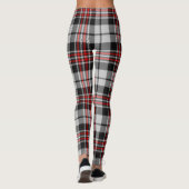 Schwarz-weiß und rot Kariert Leggings (Rückseite)