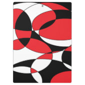 Schwarz, Weiß und Rot Klemmbrett (Rückseite)