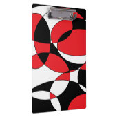 Schwarz, Weiß und Rot Klemmbrett (Rechts)