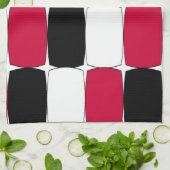 Schwarz, weiß und rot Küchentücher (Gefaltet)