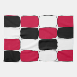 Schwarz, weiß und rot Küchentücher