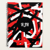 Schwarz, Weiß und Rot Planer (Vorderseite)