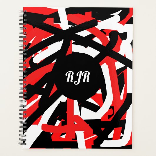 Schwarz, Weiß und Rot Planer (Vorderseite)