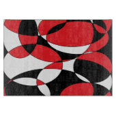 Schwarz, Weiß und Rot Schneidebrett (Vorderseite)