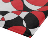Schwarz, Weiß und Rot Schneidebrett (Ecke)