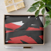 Schwarz, Weiß und Rot Seidenpapier (Geschenk)