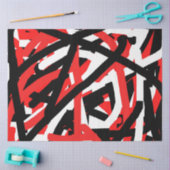 Schwarz, Weiß und Rot Seidenpapier (Basteln)