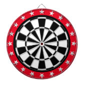 Schwarz, Weiß und Rot-Sterne-Tafel Dartscheibe (vorne)