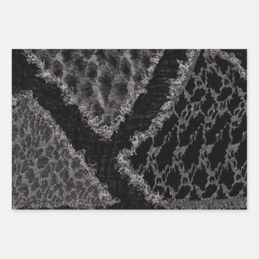 Schwarz, Weiß und Rot - Strick - Papier (Vorderseite 2)