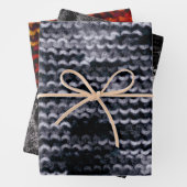 Schwarz, Weiß und Rot - Strick - Papier (Beispiel)