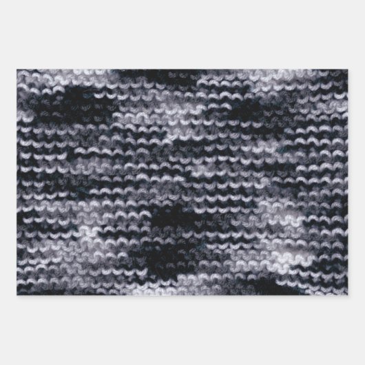 Schwarz, Weiß und Rot - Strick - Papier (Vorderseite)