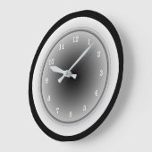 Schwarz-weiß und silbergrau große wanduhr (Winkel)