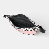 Schwarz-weiß und Zickzack Bauchtasche (Offen)